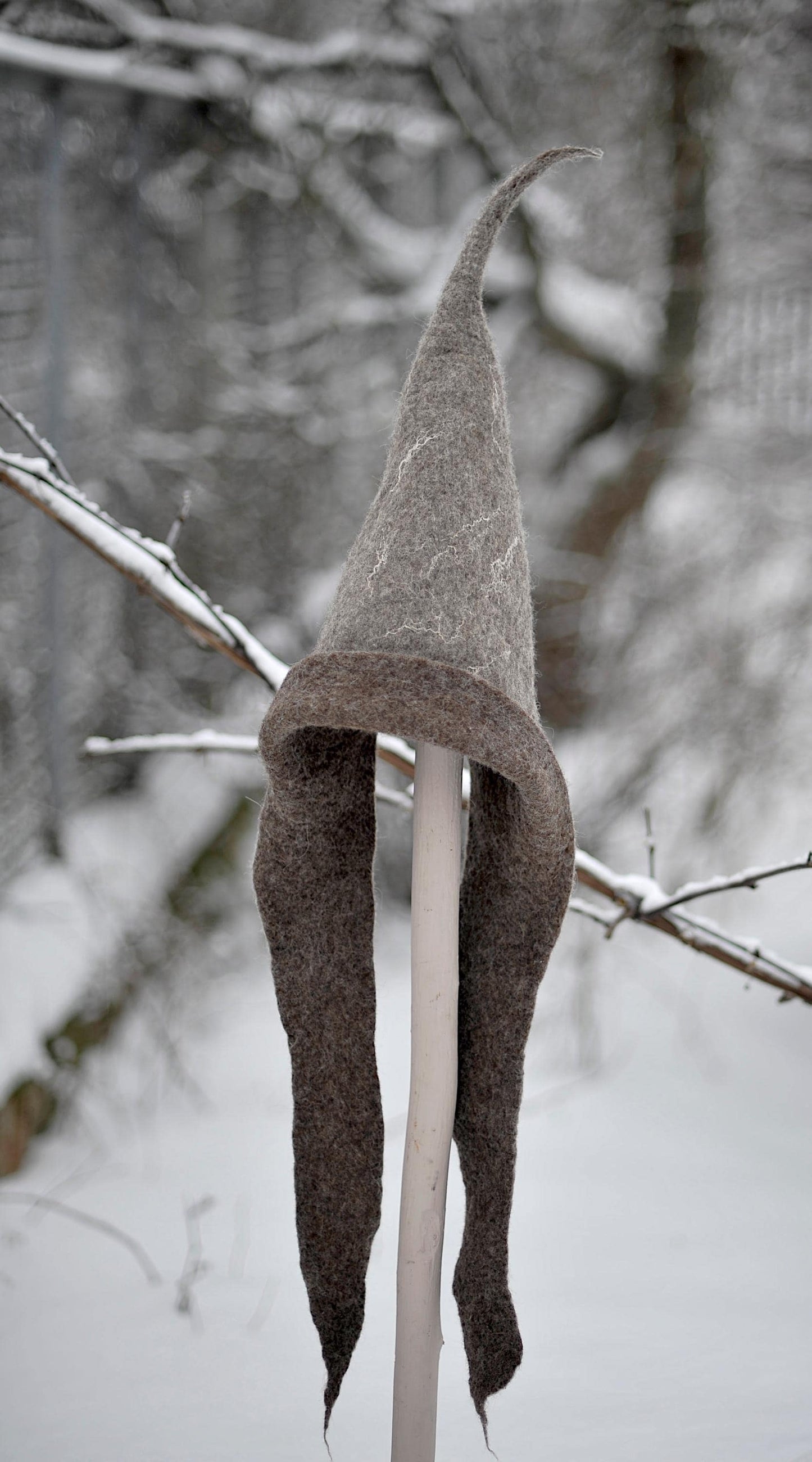 Brown Gray Druid Hat