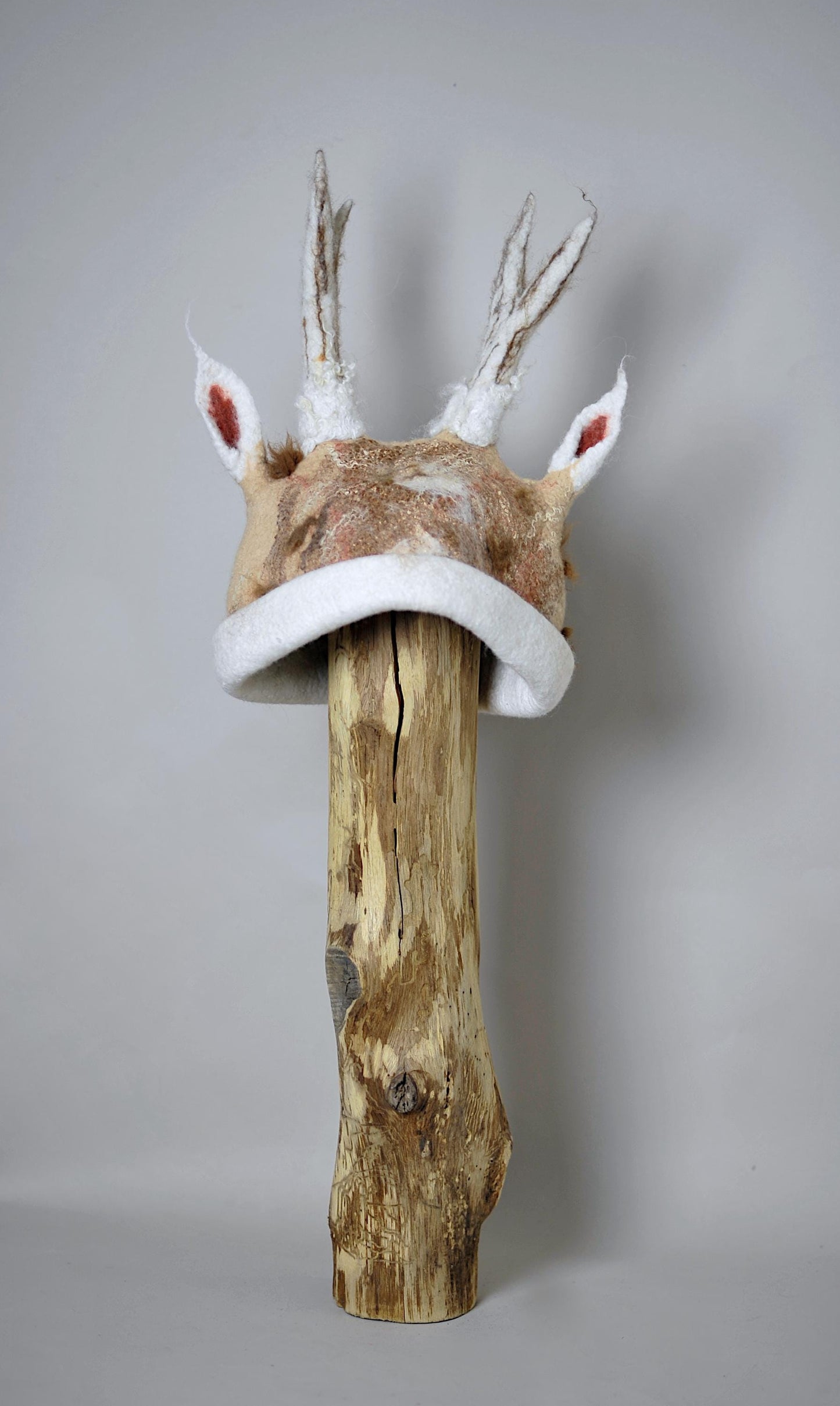 Hand-Felted Deer Antler Hat