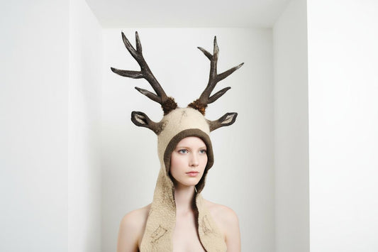 Deer Antler Costume Hat with Ear Flaps