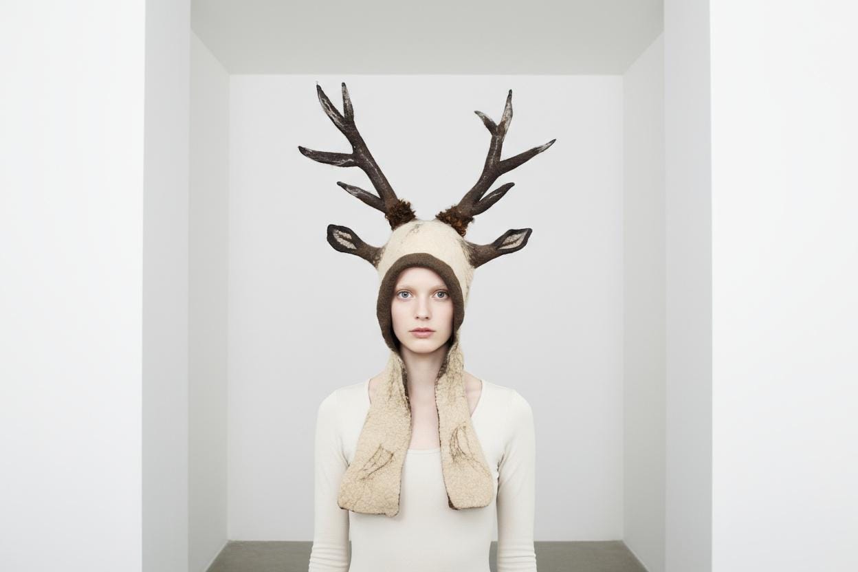 Deer Antler Costume Hat with Ear Flaps
