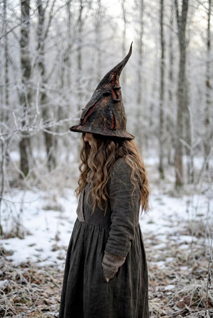 Forest Witch Hat with Mushrooms