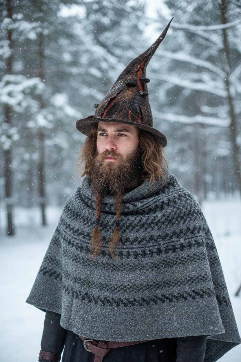 Forest Witch Hat with Mushrooms